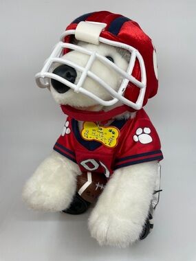 Build-A-Bear Siberian Husky Dog Bearemy’s Kennel Pals 16" Plush Retired Football